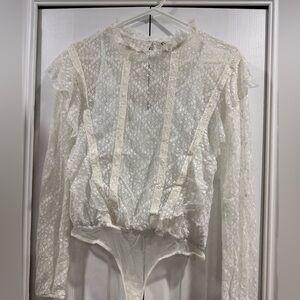 Free People lace blouse bodysuit